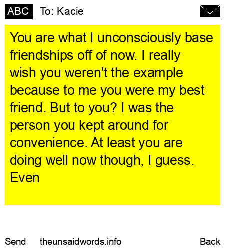 unsent message to Kacie