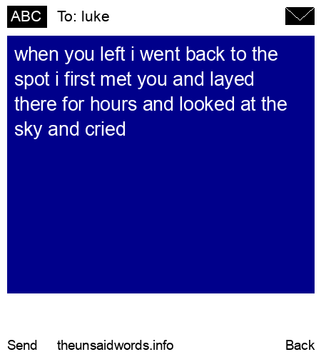 unsent message to luke