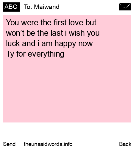 unsent message to Maiwand
