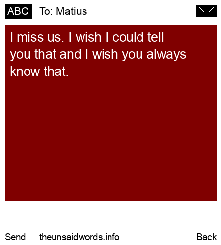 unsent message to Matius