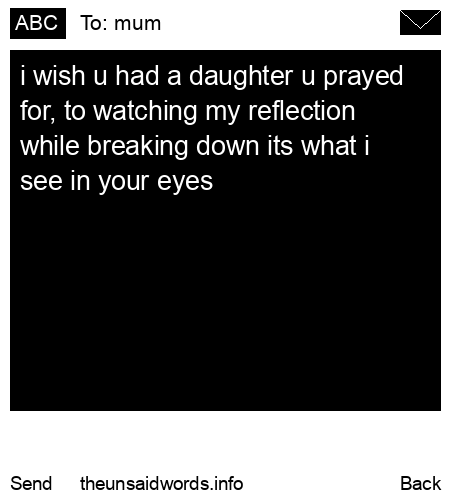unsent message to mum