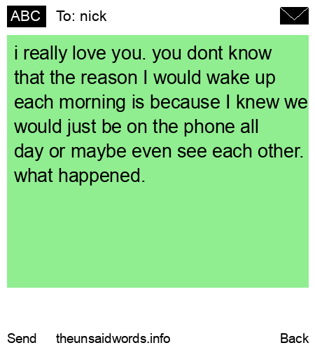unsent message to nick
