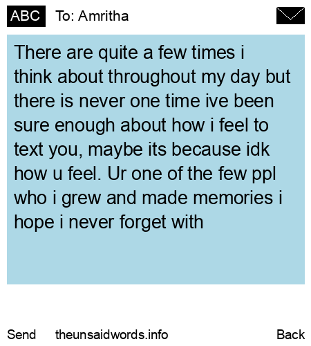 unsent message to Amritha