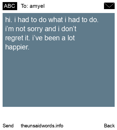 unsent message to amyel
