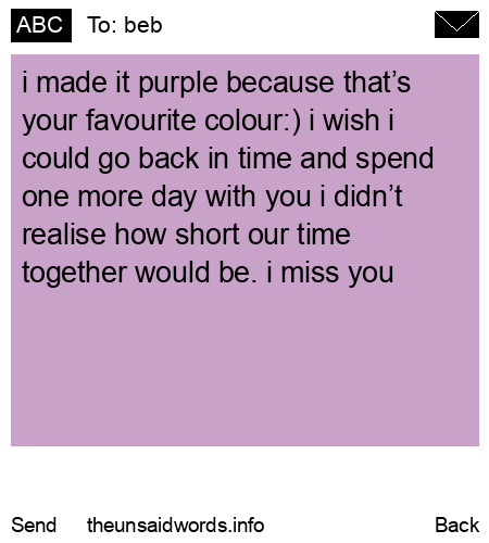 unsent message to beb