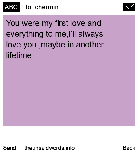 unsent message to chermin