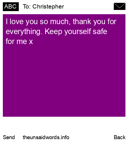 unsent message to Christepher