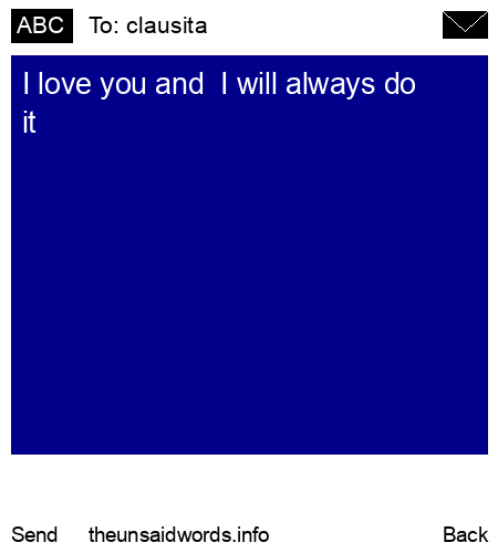 unsent message to clausita