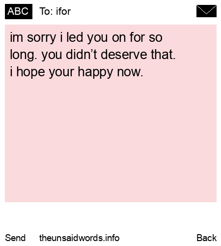 unsent message to ifor