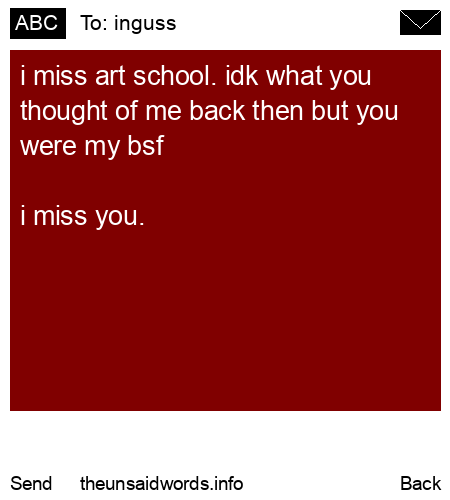 unsent message to inguss