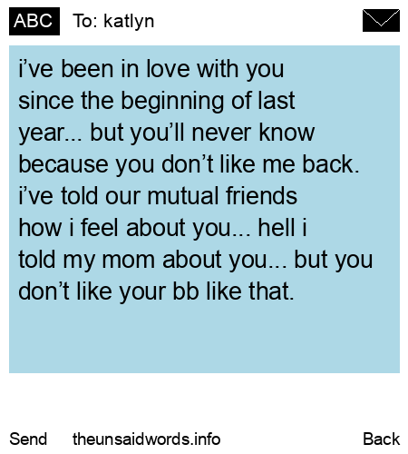 unsent message to katlyn