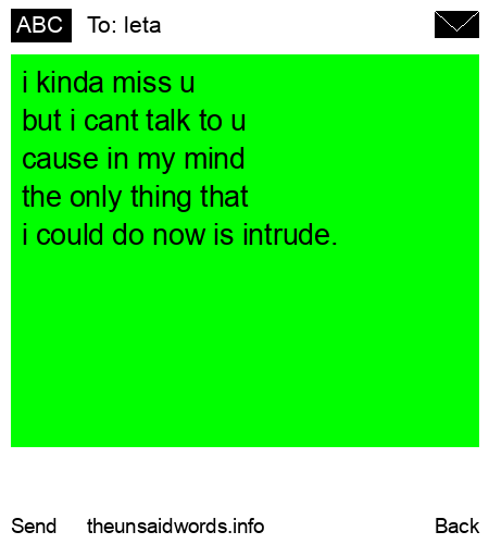 unsent message to leta