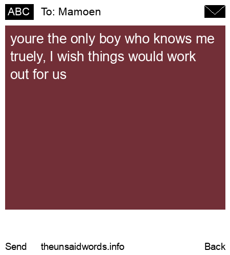 unsent message to Mamoen