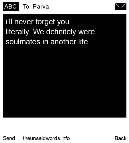 unsent message to Parva