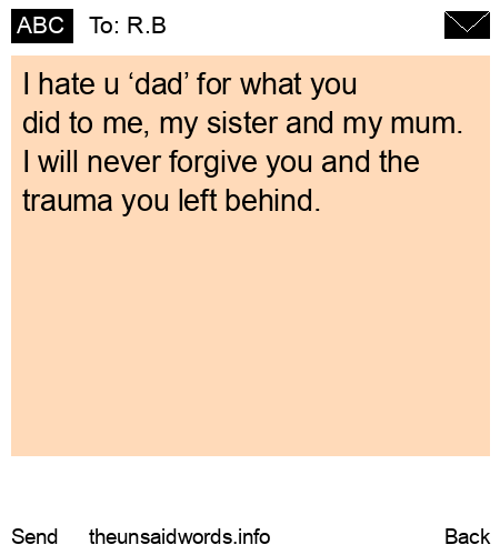unsent message to R.B