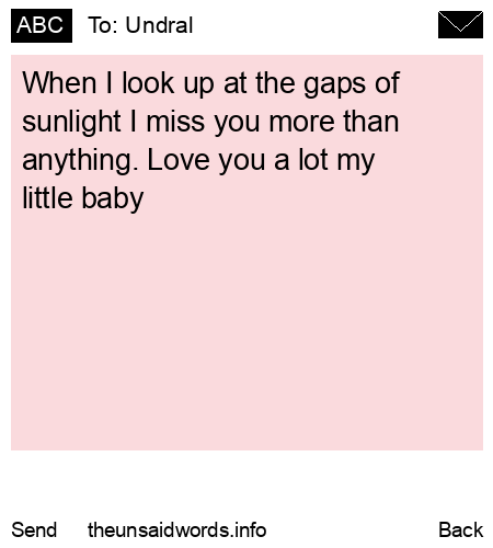 unsent message to Undral