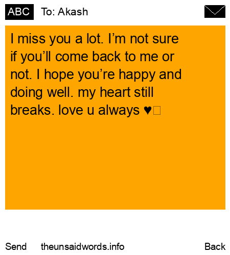 unsent message to Akash