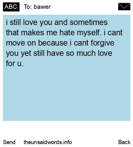 unsent message to bawer