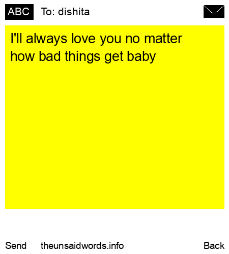 unsent message to dishita