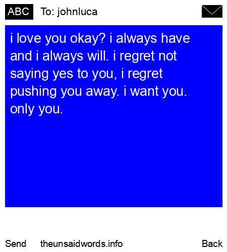 unsent message to johnluca