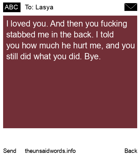 unsent message to Lasya