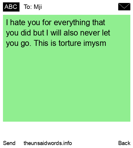 unsent message to Mji