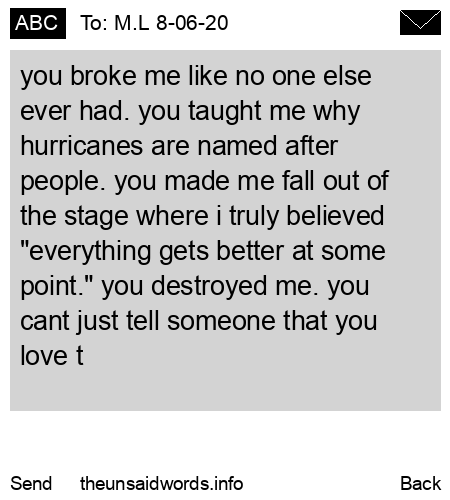 unsent message to M.L 8-06-20
