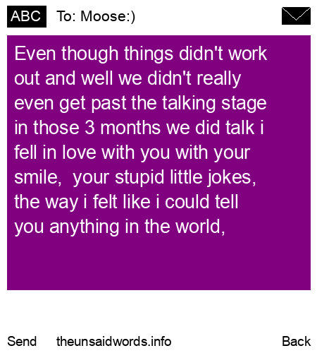 unsent message to Moose:)