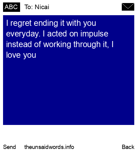 unsent message to Nicai 