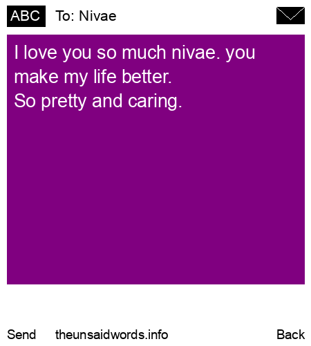 unsent message to Nivae