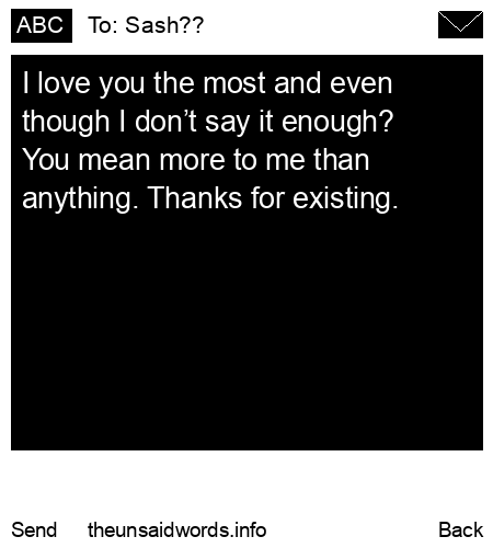 unsent message to Sash??