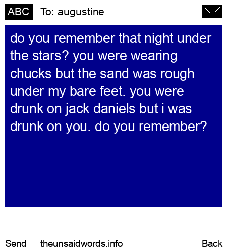 unsent message to augustine