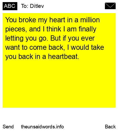 unsent message to Ditlev