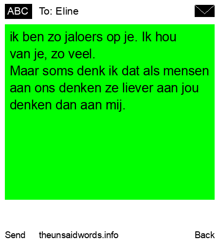 unsent message to Eline