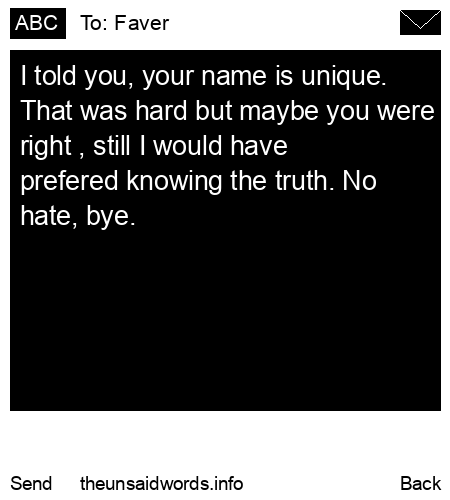 unsent message to Faver