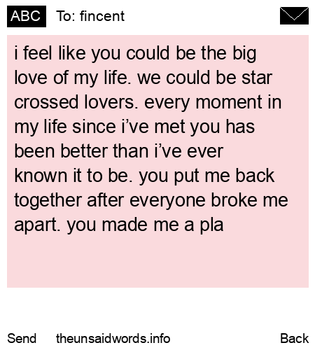 unsent message to fincent