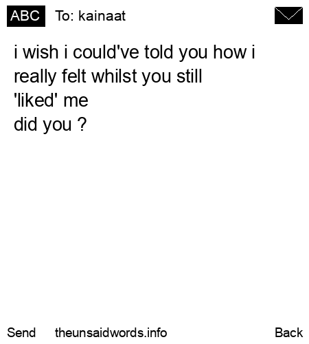 unsent message to kainaat