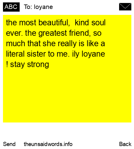 unsent message to loyane
