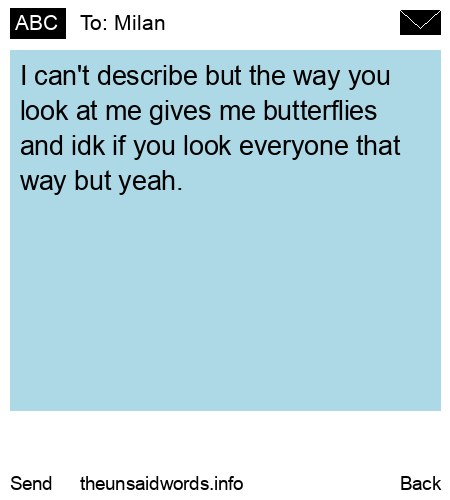 unsent message to Milan
