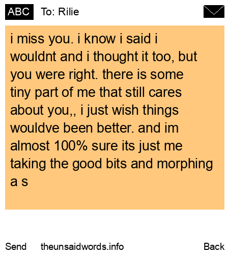 unsent message to Rilie