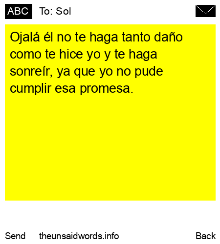 unsent message to Sol