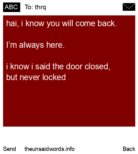 unsent message to thrq