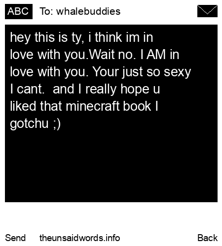 unsent message to whalebuddies