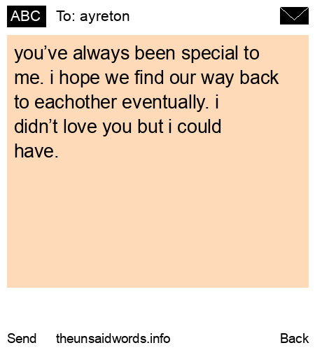 unsent message to ayreton