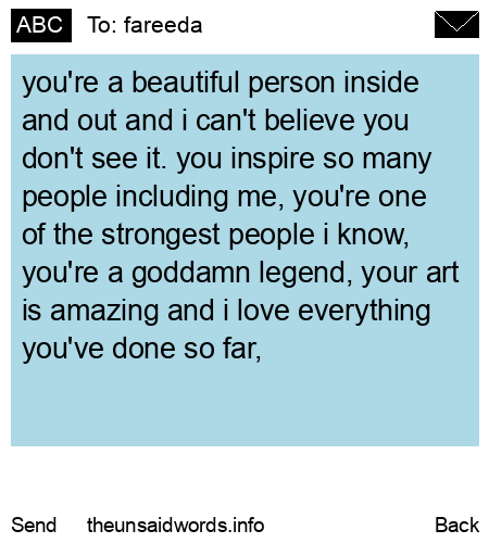 unsent message to fareeda