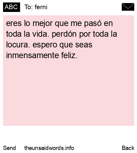 unsent message to ferni
