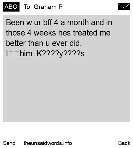 unsent message to Graham P