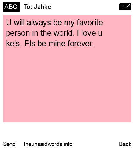 unsent message to Jahkel