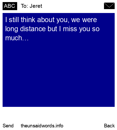unsent message to Jeret 