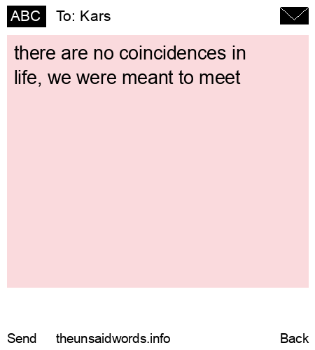 unsent message to Kars